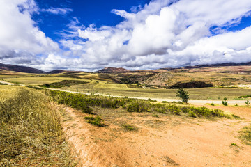 Naklejka premium Morning in the highlands of the Andes