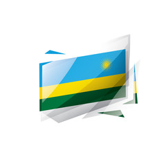 Rwanda flag, vector illustration on a white background