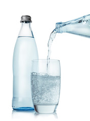 water pours into a glass