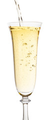 champagne pouring into a glass