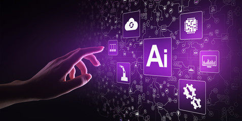 AI Artificial intelligence, Machine learning, Big data analysis and automation technology in...