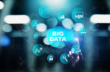 Big data analytics platform, business intelligence and modern technology concept on vitual screen.