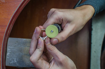 Desktop for craft jewellery making with professional tools.