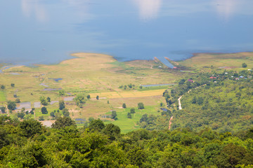  Landscape Dam reservoir background.