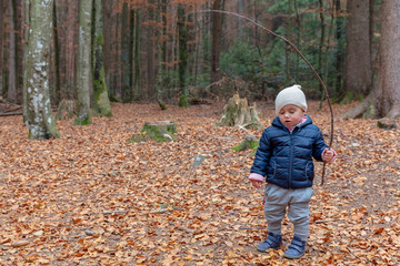 Dwarf holding a nap in the autumn forrest