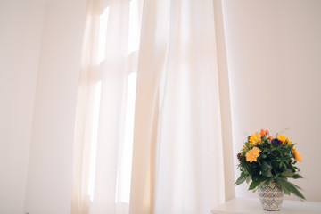 Windows with flowers