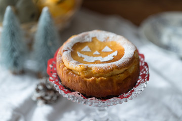 ハロウィンのベークドチーズケーキ