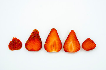Strawberry isolated on white background.