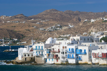 View of Mykonos Harbor, Mykonos, Greece