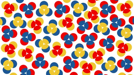 Foto auf Acrylglas Neoplasticism Leon Polk Smith imittation pattern with colorful circles. large size background texture © Belogorodov