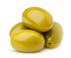 olive isolated on white background, clipping path, full depth of field