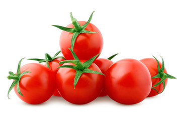 tomato cherry isolated on white background, clipping path, full depth of field