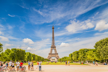 Eiffel tower in summer