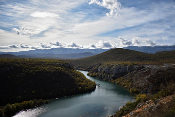 Beautiful panoramic view at river canyon/ landscape nature photography
