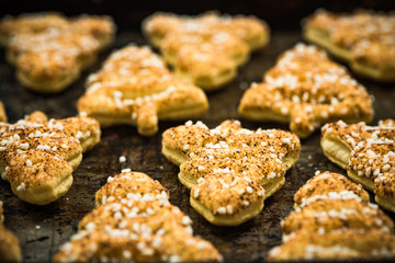 Christmas tree shaped festive cookies