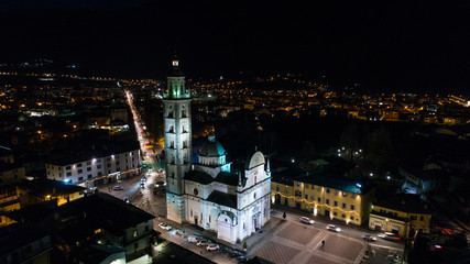 City of Tirano, Sanctuary of the Madonna of Tirano. Night view