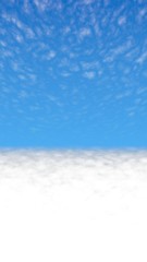 Blue sky background with white clouds. Cumulus white clouds in the clear blue sky in the morning. 3D illustration