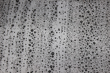 Water drops on black background