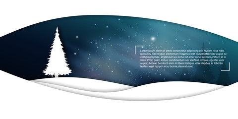 Winter landscape. Vector illustration with place for text