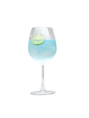 gin tonic isolated background