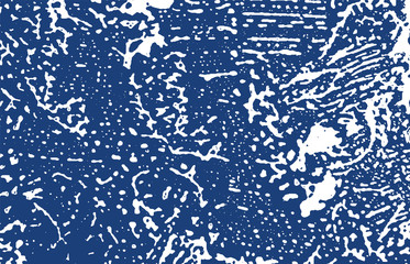 Grunge texture. Distress indigo rough trace. Extra