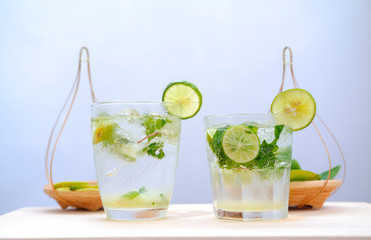 mojito cocktail on white background