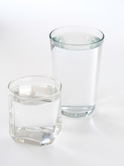 Glass of Water on a white background