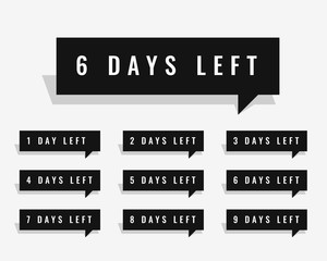 days left countdown banner for sale and promotion