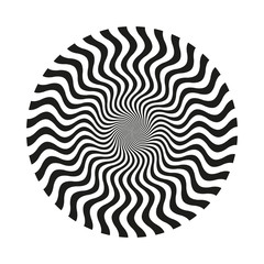 Abstract circular wavy line pattern