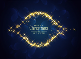 shiny merry chrismtas sparkles card design