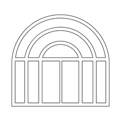 Isolated object of door and front icon. Collection of door and wooden stock vector illustration.