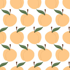 Peach seamless pattern. Baby textile design.