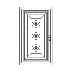 Isolated object of door and front icon. Collection of door and wooden vector icon for stock.