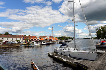 am idyllischen Hafen von Askersund Schweden