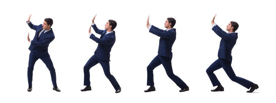 Young businessman isolated on white  - Powered by Adobe