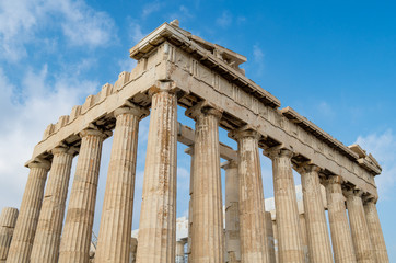 Ancient Columns at the Acropolis, Athens, Greece