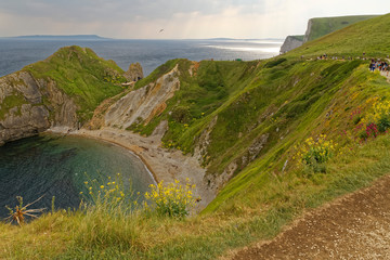Man o'war beach at the jurassic coast in Dorset South England