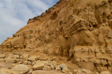 West Bay at the jurassic coast in South England Dorset