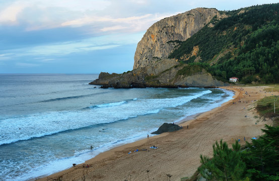 sunset in Laga beach