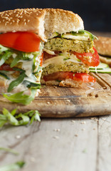 Healthy vegetarian burger