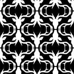 Polygonal vector Deer head. Seamless background. Graphic element for design. Can be used for wallpaper, textile, invitation card, wrapping, web page background.