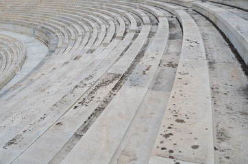 Abstract of seats at the Panathenaic Stadium, Athens, Greece