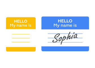 name tag banner. Name tag set. Hello my name is. card, Label sticker, introduce badge