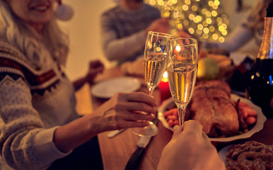 Christmas family dinner