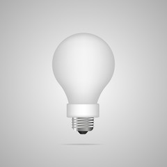Light bulb. Realistic style lamp. Vector illustration.