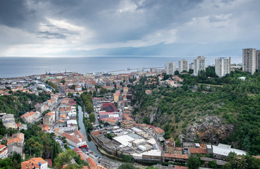 Panoramic view of Rijeka town. Croatia