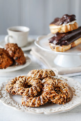 Stack of sesame cookies