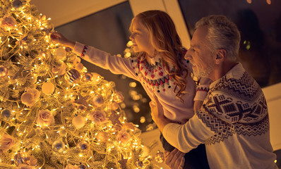 Happy family on Christmas