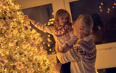 Happy family on Christmas