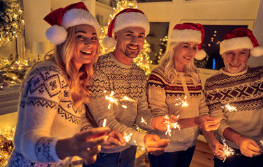 Happy family on Christmas